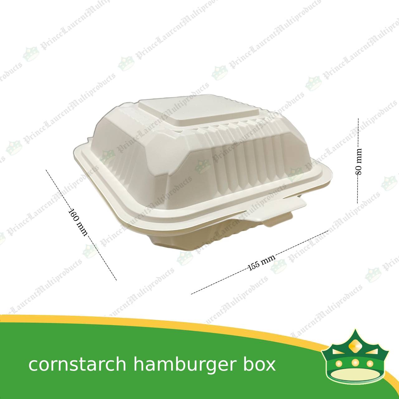 [50 pcs] hamburger box compostable cornstarch food box biodegradable meal box