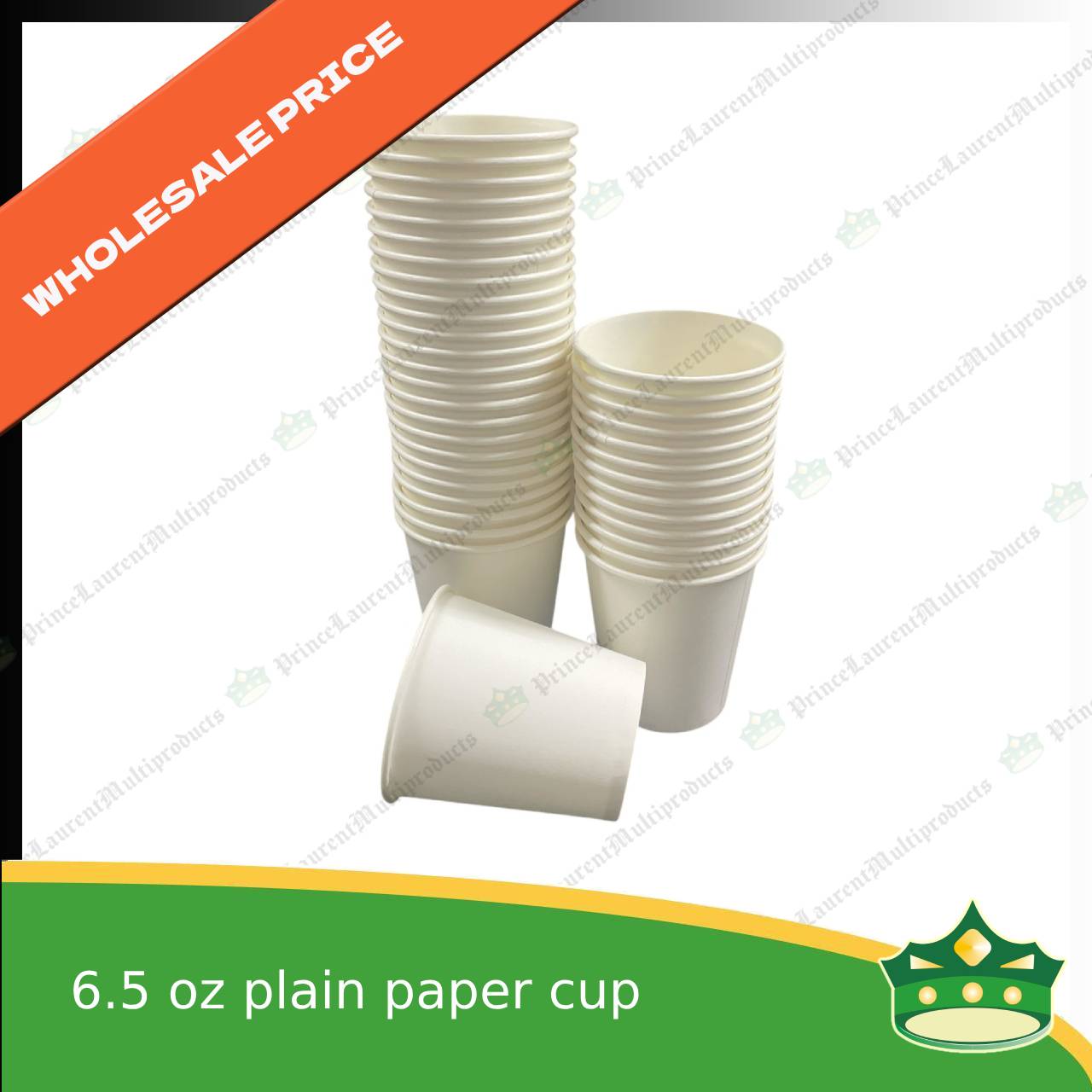 [1 case] paper cup 6.5 oz plain white perfect fit compatible with coffee vending machine