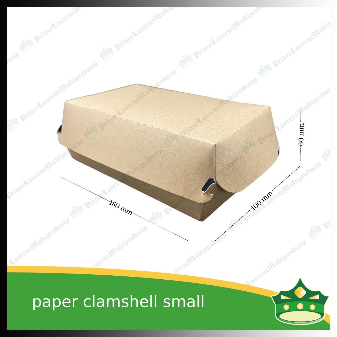 [1 case] paper clamshell small silver coated leak proof for take-out, packed meal, ulam viands, rice toppings, noodles, pansit, merienda
