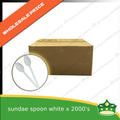 [1 case] sundae, dessert or mini plastic spoon white