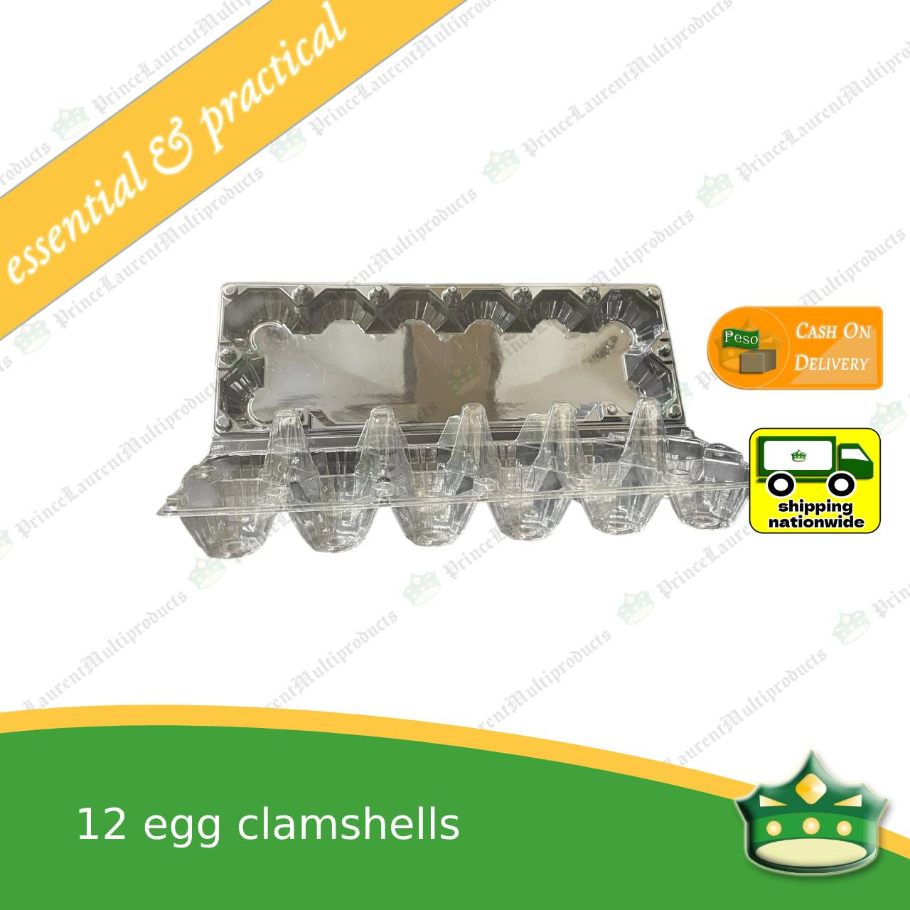 [50 pcs] egg container clear OPS clamshell for 6 pieces or 12 pieces eggs