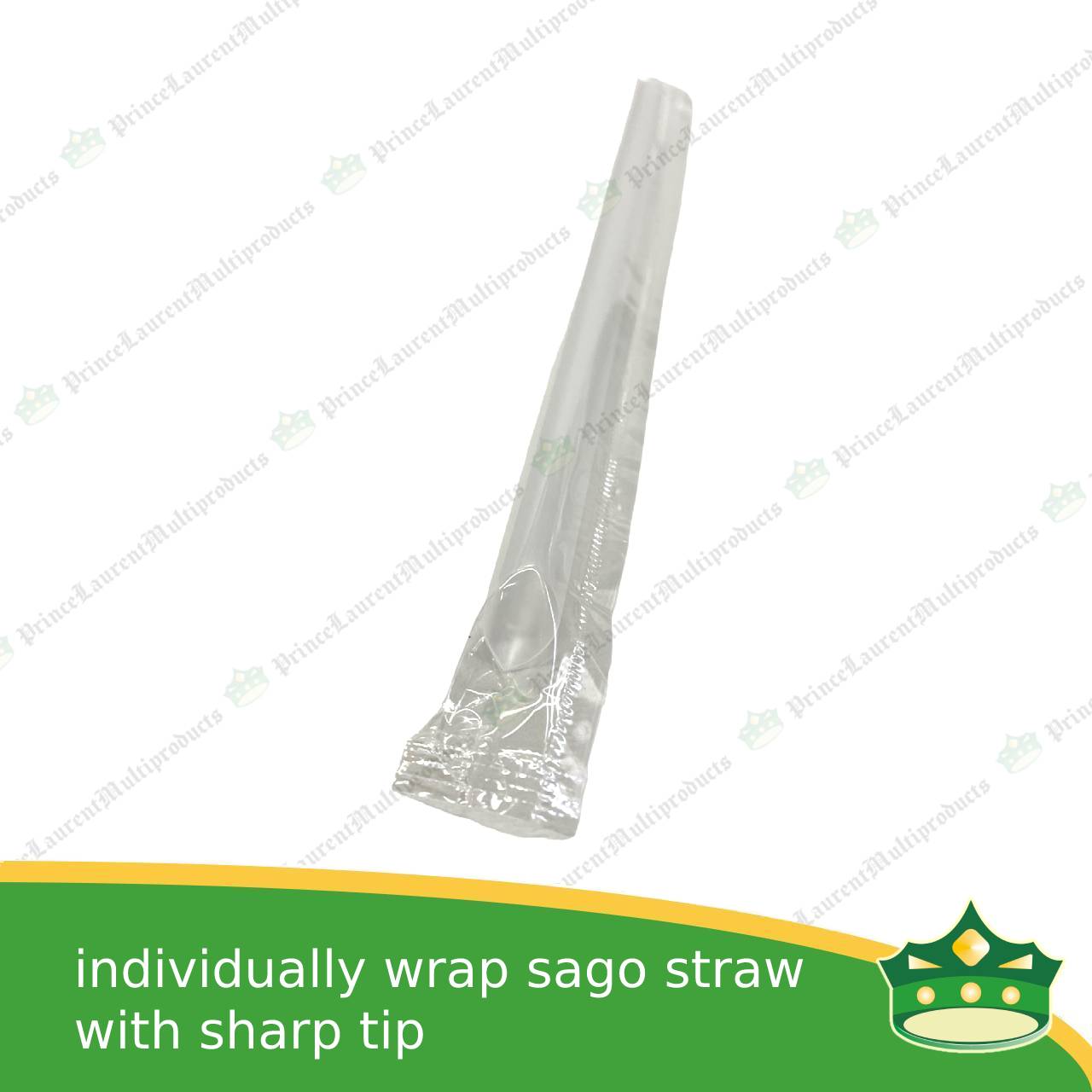 [100 pcs] plastic straw boba sago straw 12mm hole with sharp pointed tip with individual wrap for milktea, shakes, boba, cold drinks, juices, milkshakes