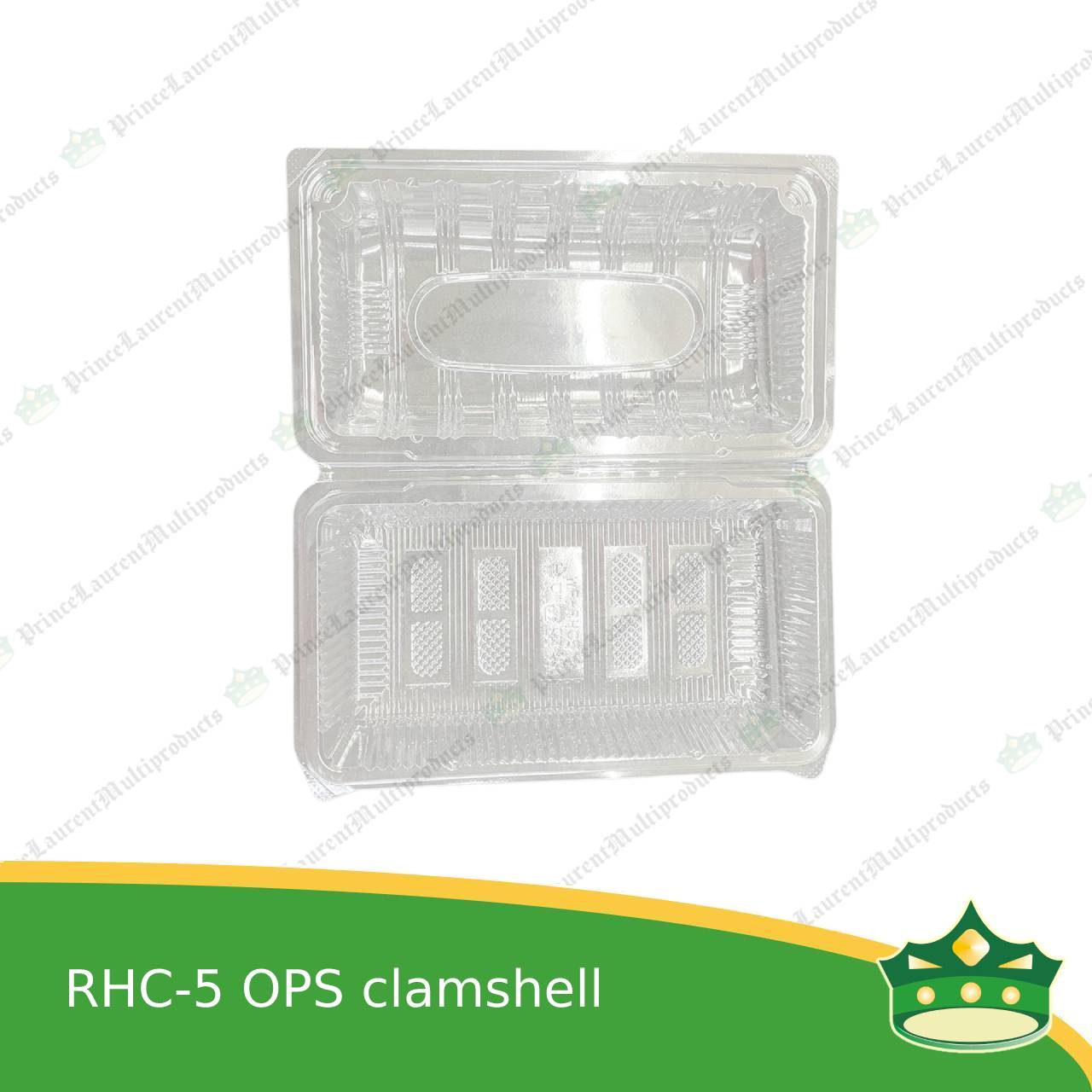[50 pcs] half roll ops clear clamshell container RHC-5 chiffon roll cake container clear chiffon container box