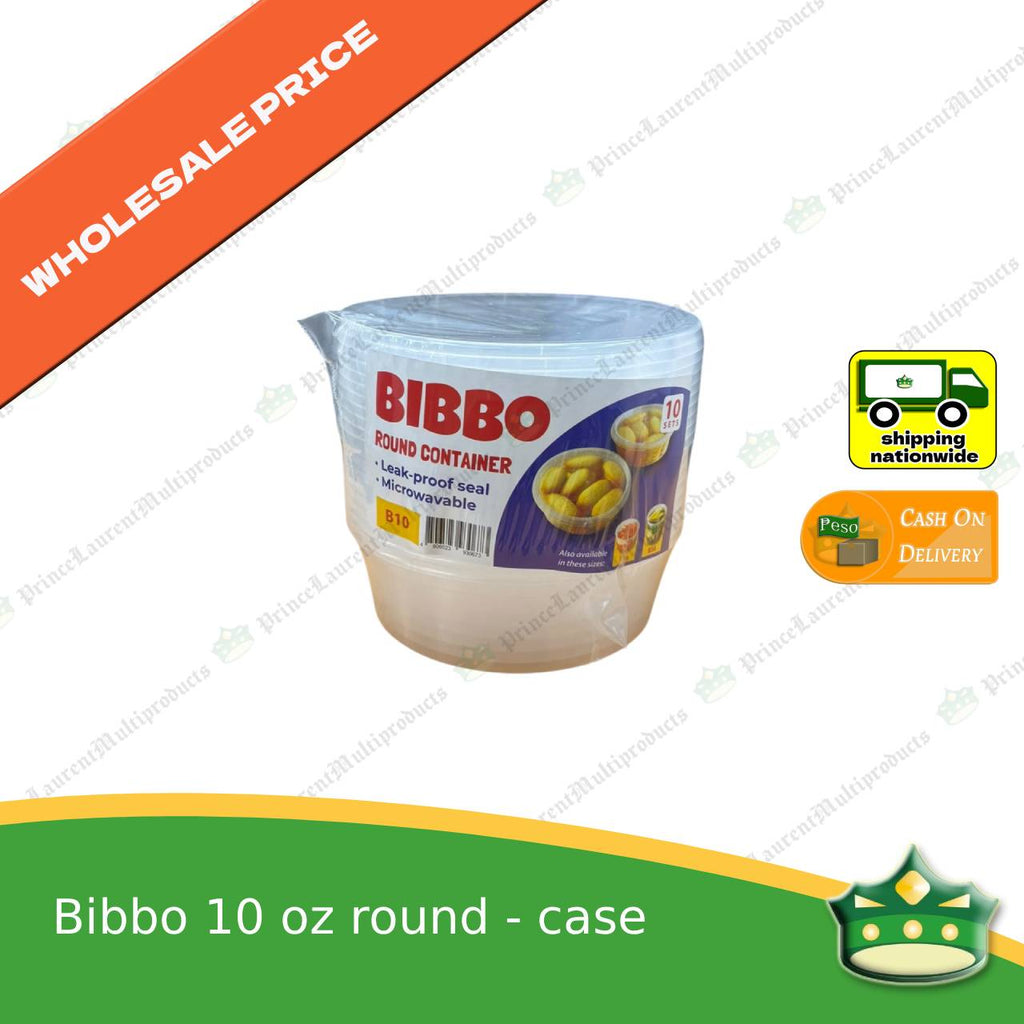 [300 pcs] Bibbo 10 oz round microwavable container with lids for packed meals rice lunch wholesale
