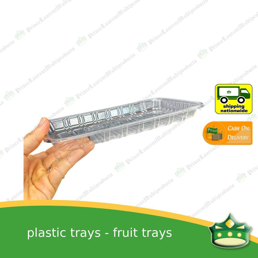 [100 pcs] multi-functional plastic fruit trays square or rectangular for repacking fruits vegetables