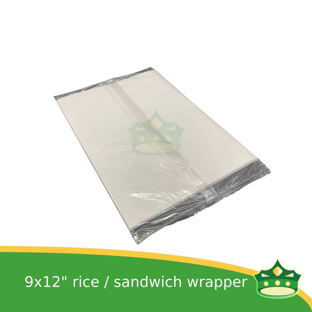 [100 pcs] paper wrapper sheet with lamination for rice, burgers, sandwiches or liner for food trays
