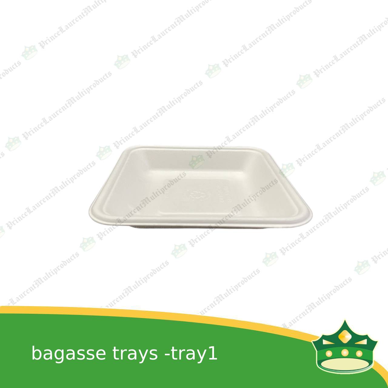 [25 pcs] bagasse paper tray square 5x5 inches fruit tray as grocery packaging, fruit repacking, vegetable repacking, meat repackaging, frozen products repacking, produce packing