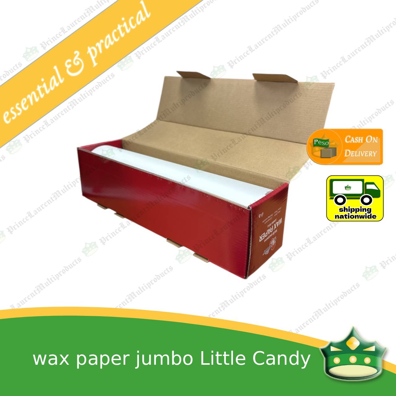 [1 roll] wax paper 30cm wide with cutter non-stick biodegradable for baking and wrapping