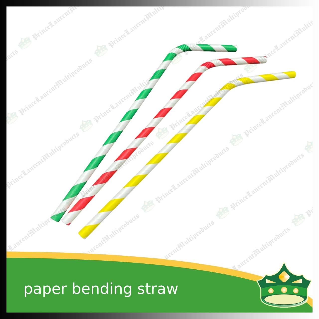 [100 pcs] bending paper straw white / colored for milk shakes, juices and other cold beverages