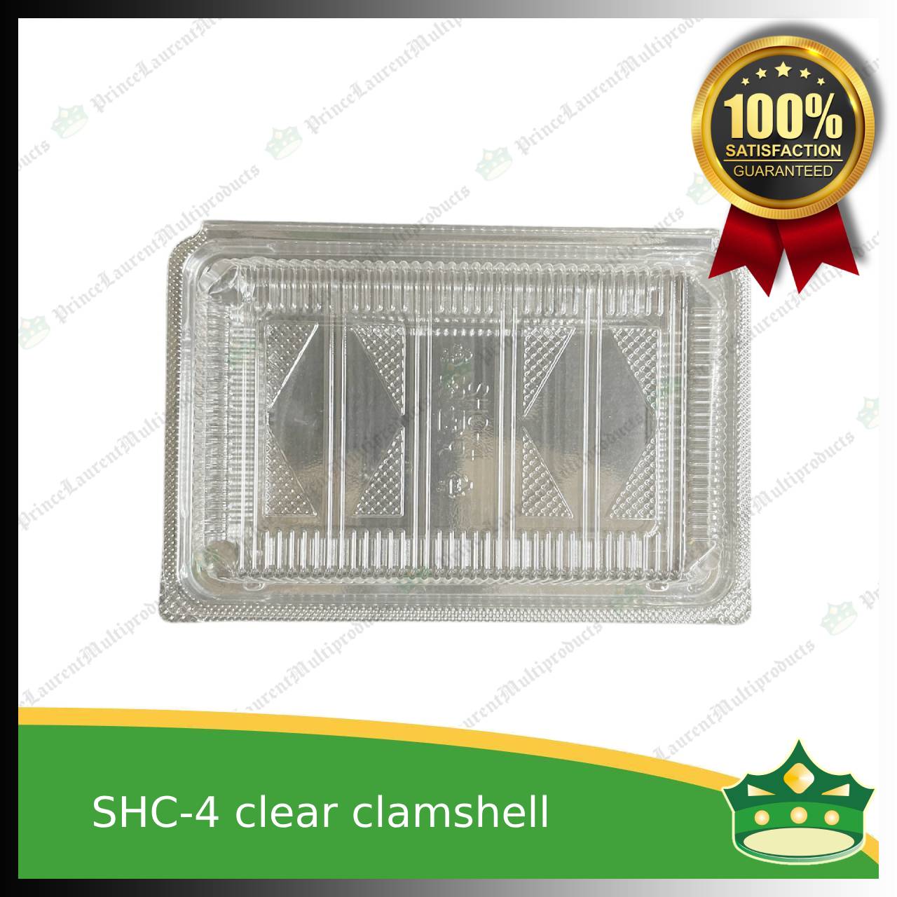[500 pcs] clear clamshell SHC-4 OPS clearview food containers for any food products, leche flans, tarts, macaroons, salad, fruits, baked goods