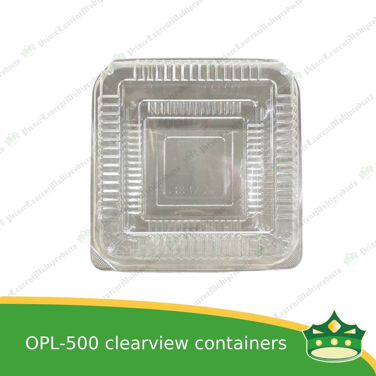 [50 pcs] clear clamshell OPL500 OPS clearview food containers for any food products, muffins, cakes, chiffon, cupcakes, salad, fruit, baked goods