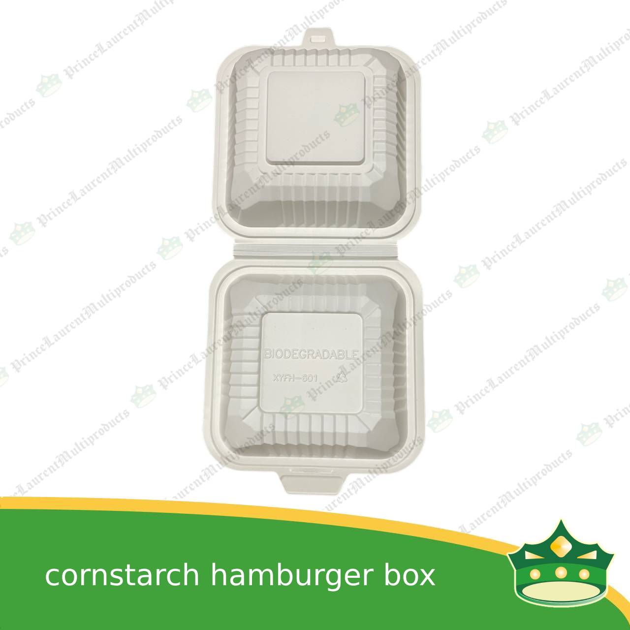 [50 pcs] hamburger box compostable cornstarch food box biodegradable meal box