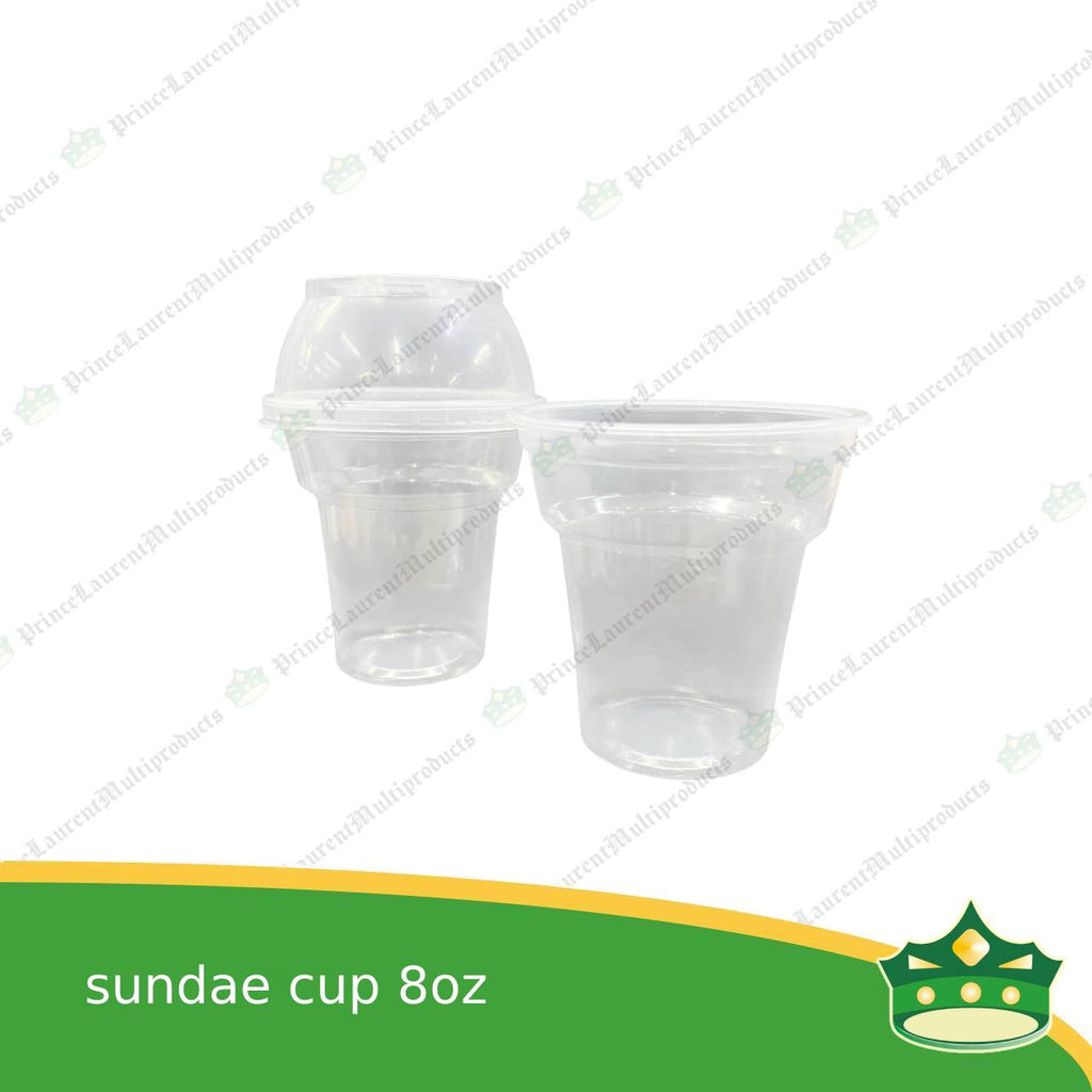 [100 pcs] sundae cup with or without lid for sundae, dessert, ice cream, yogurt, froyo, gelato, iced drink