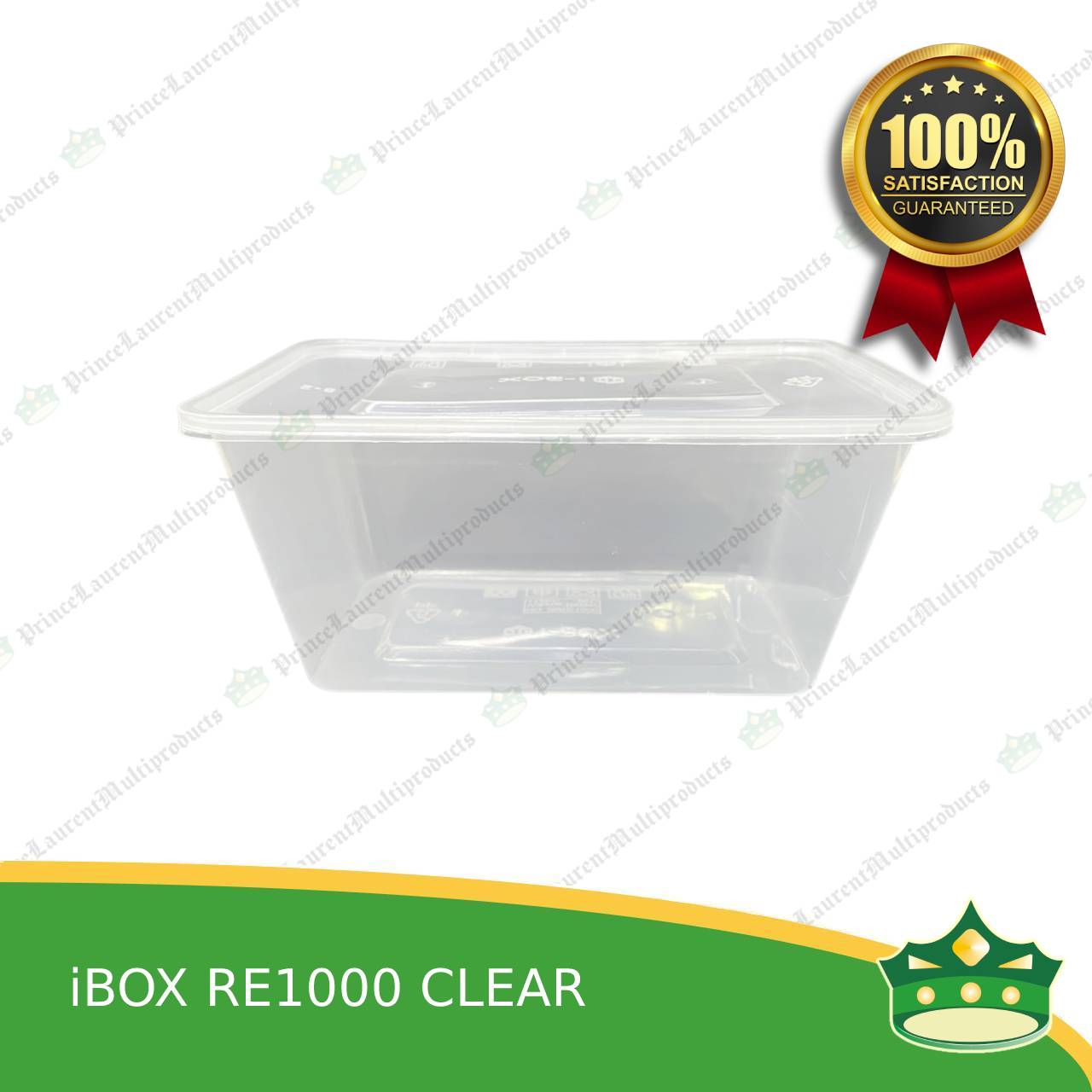 [300 pcs] IBOX brand re1000 CLEAR microwavable plastic rectangular containers take out for meals and other food products