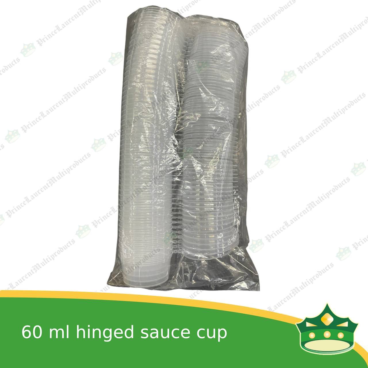 [50 pcs] 60 ml hinged sauce cup clear microwavable plastic with attached lid for take out of sauce gravy specimen / sample cup