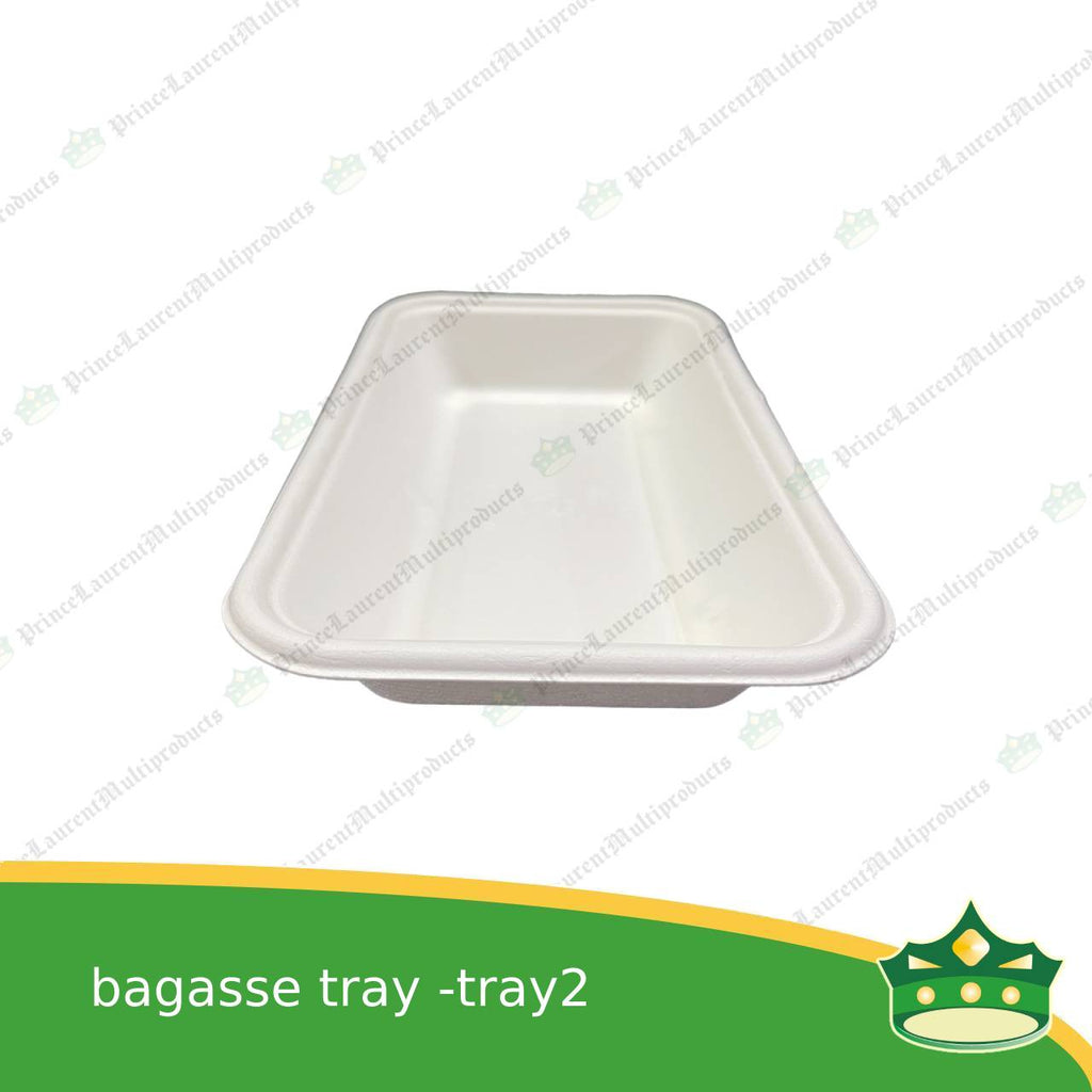 [25 pcs] bagasse paper tray rectangle 4x7 inches fruit tray as grocery packaging, fruit repacking, vegetable repacking, meat repackaging, frozen products repacking, produce packing