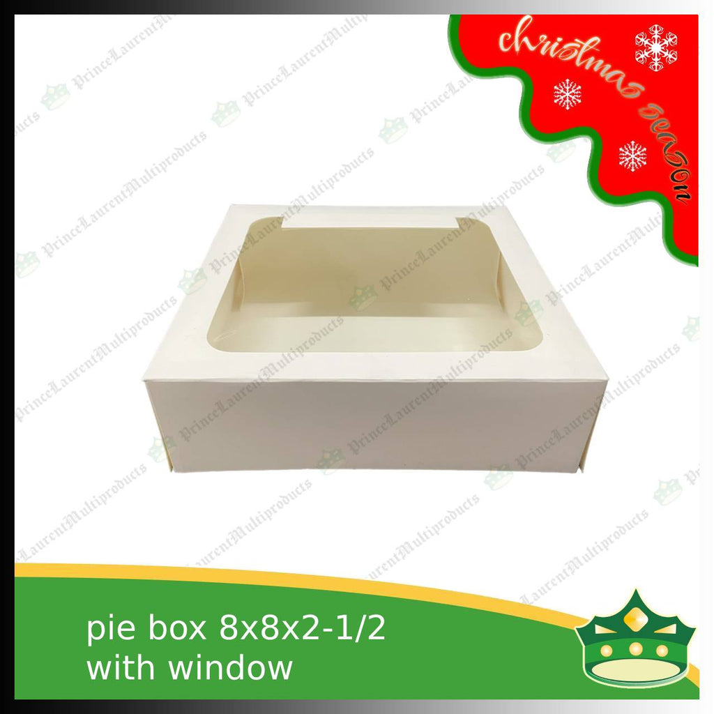[25 pcs] pie box 8x8 inches with pvc window for pies cakes & pastries