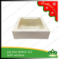 [25 pcs] pie box 8x8 inches with pvc window for pies cakes & pastries