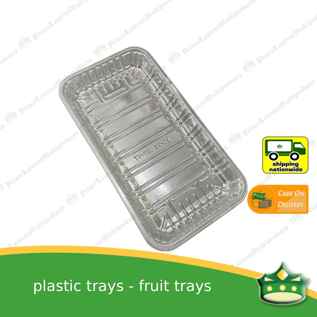 [100 pcs] multi-functional plastic fruit trays square or rectangular for repacking fruits vegetables