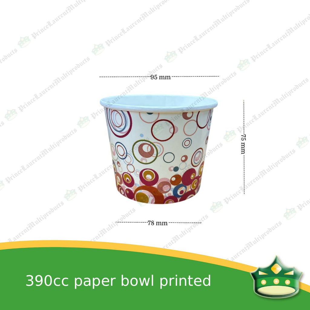 [1000 pcs] paper bowl 390cc printed laminated for stir fry noodles, soup, Hongkong fried noodles, rice toppings, food take out