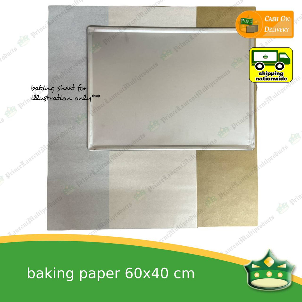 [20 pcs] Baking paper cut-sized 60x40 cm for bakers, restaurateur, hotels hassle-free and convenient