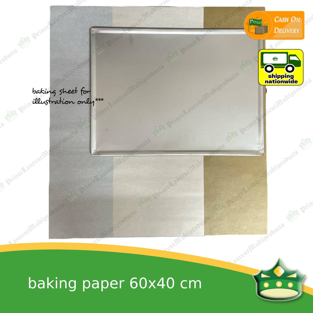 [20 pcs] Baking paper cut-sized 60x40 cm for bakers, restaurateur, hotels hassle-free and convenient