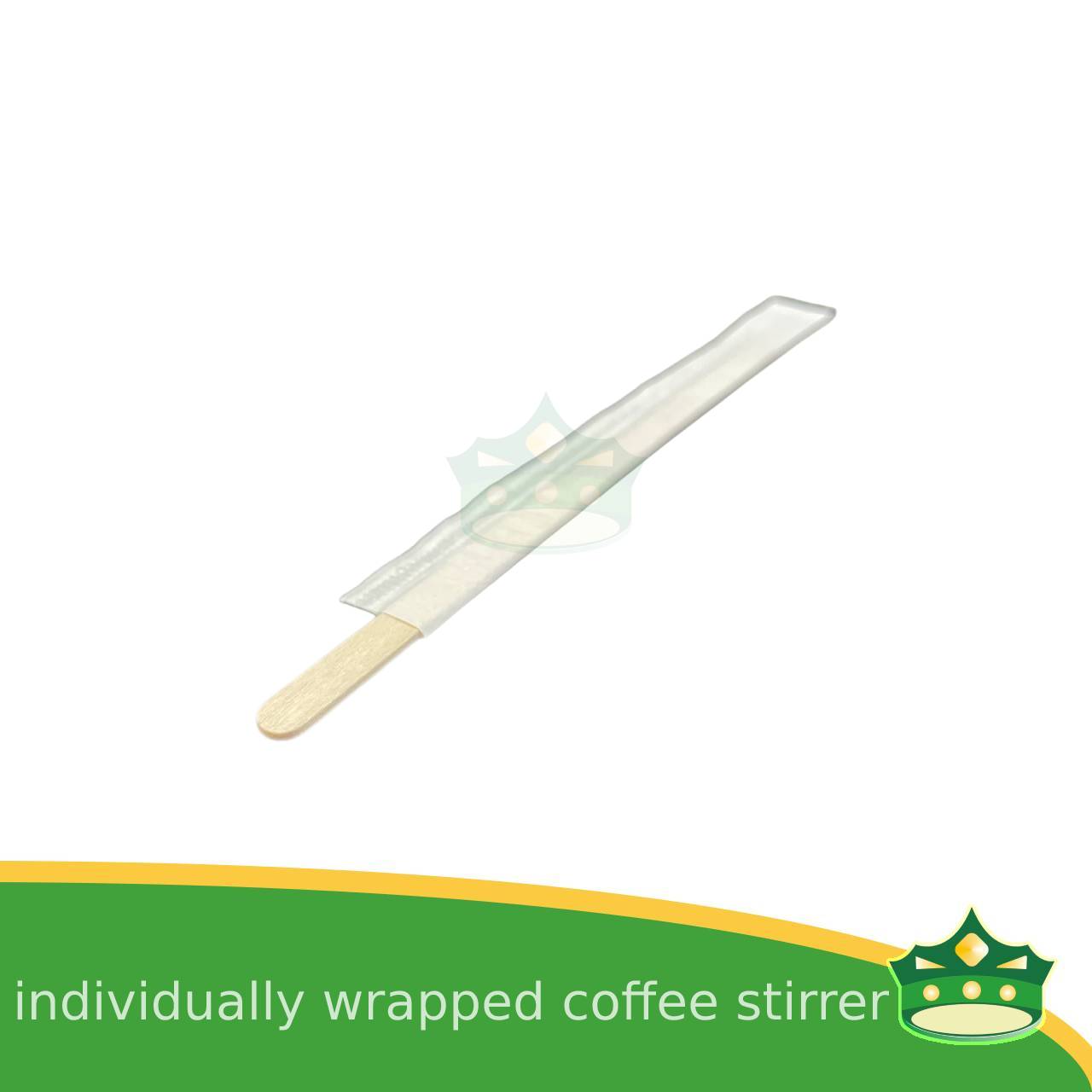 [500 pcs] individually wrapped wooden stirrer 5.5" for coffee take-outs, food service providers, catering supplies, hospitality industry