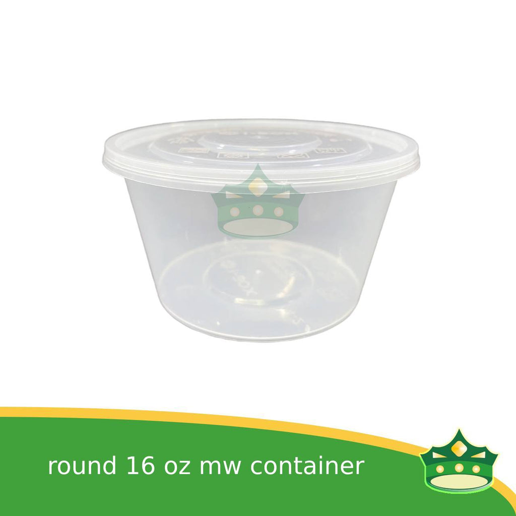 IBOX brand microwavable plastic round containers take out for soups and other food products