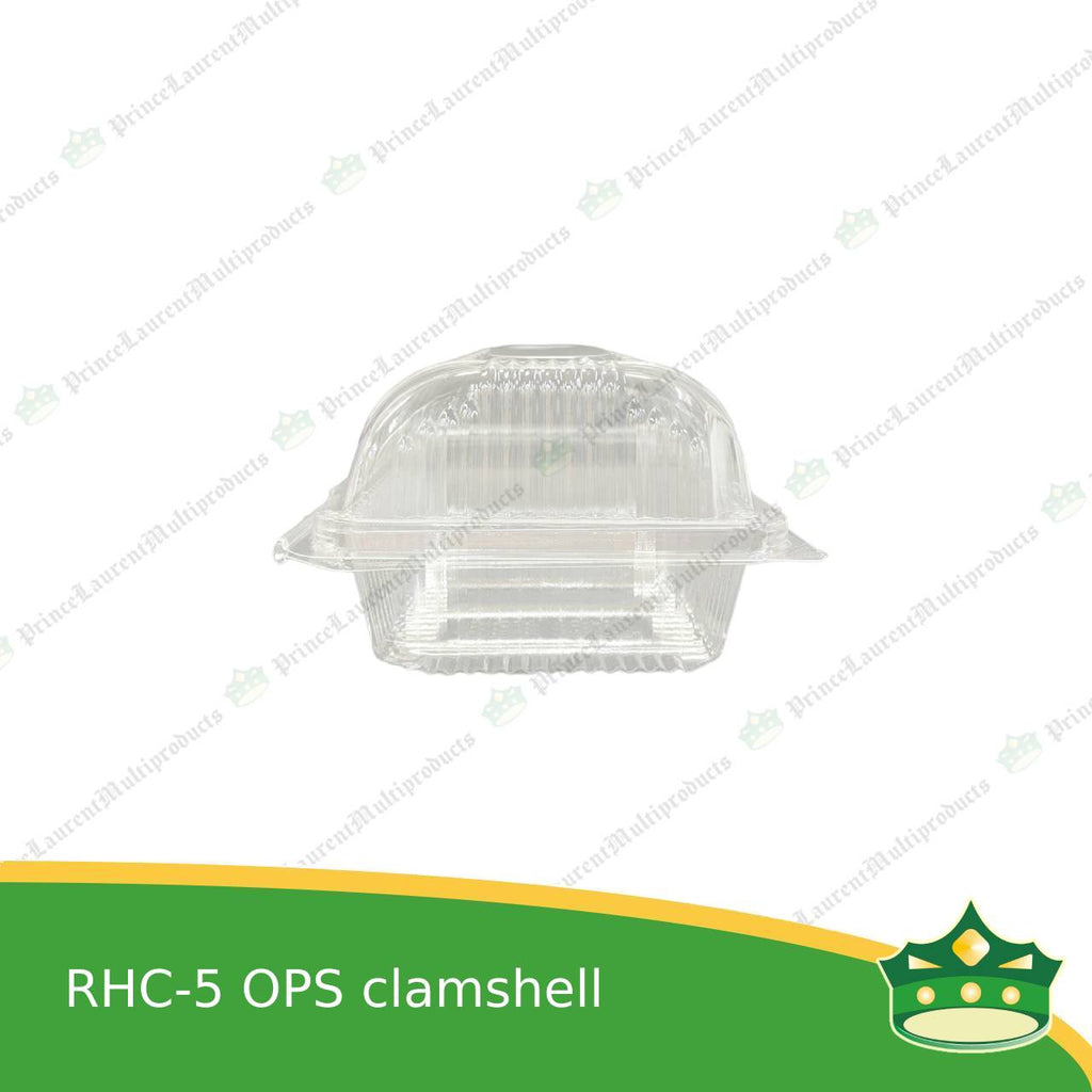 [50 pcs] half roll ops clear clamshell container RHC-5 chiffon roll cake container clear chiffon container box