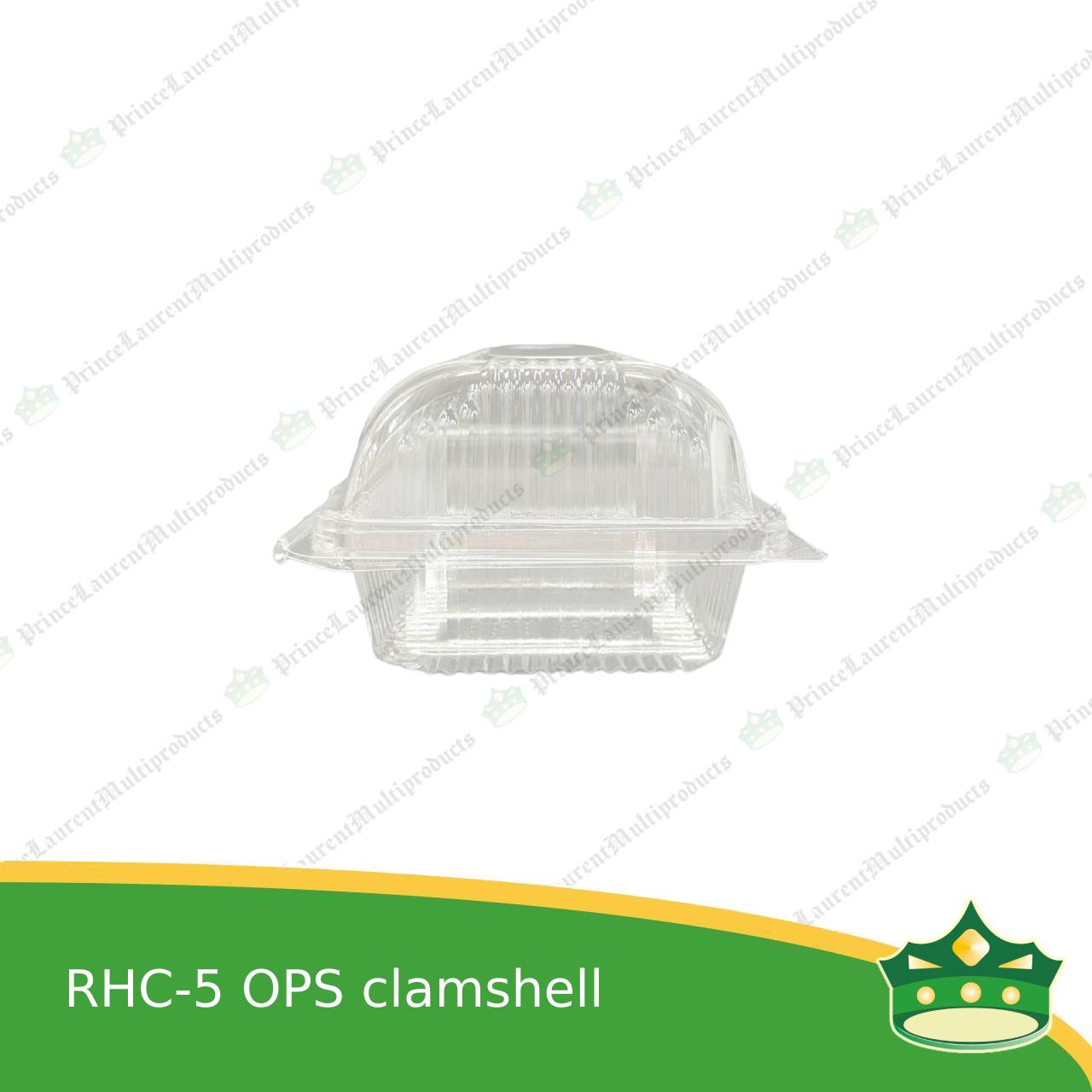 [50 pcs] half roll ops clear clamshell container RHC-5 chiffon roll cake container clear chiffon container box