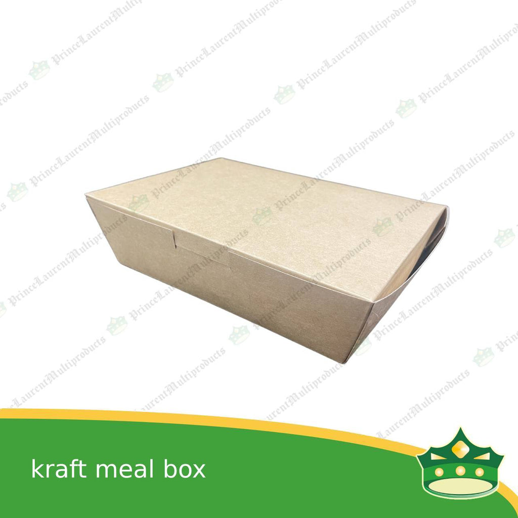 [25 pcs] meal box kraft silver coated leak proof for take-out, packed meal, ulam viands, rice toppings, noodles, pansit, merienda