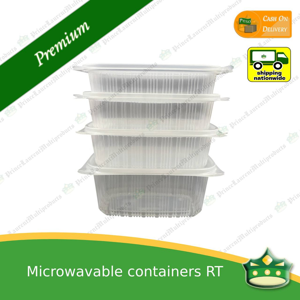 [50 pcs] unique microwavable rectangular container as food holders / takeout containers