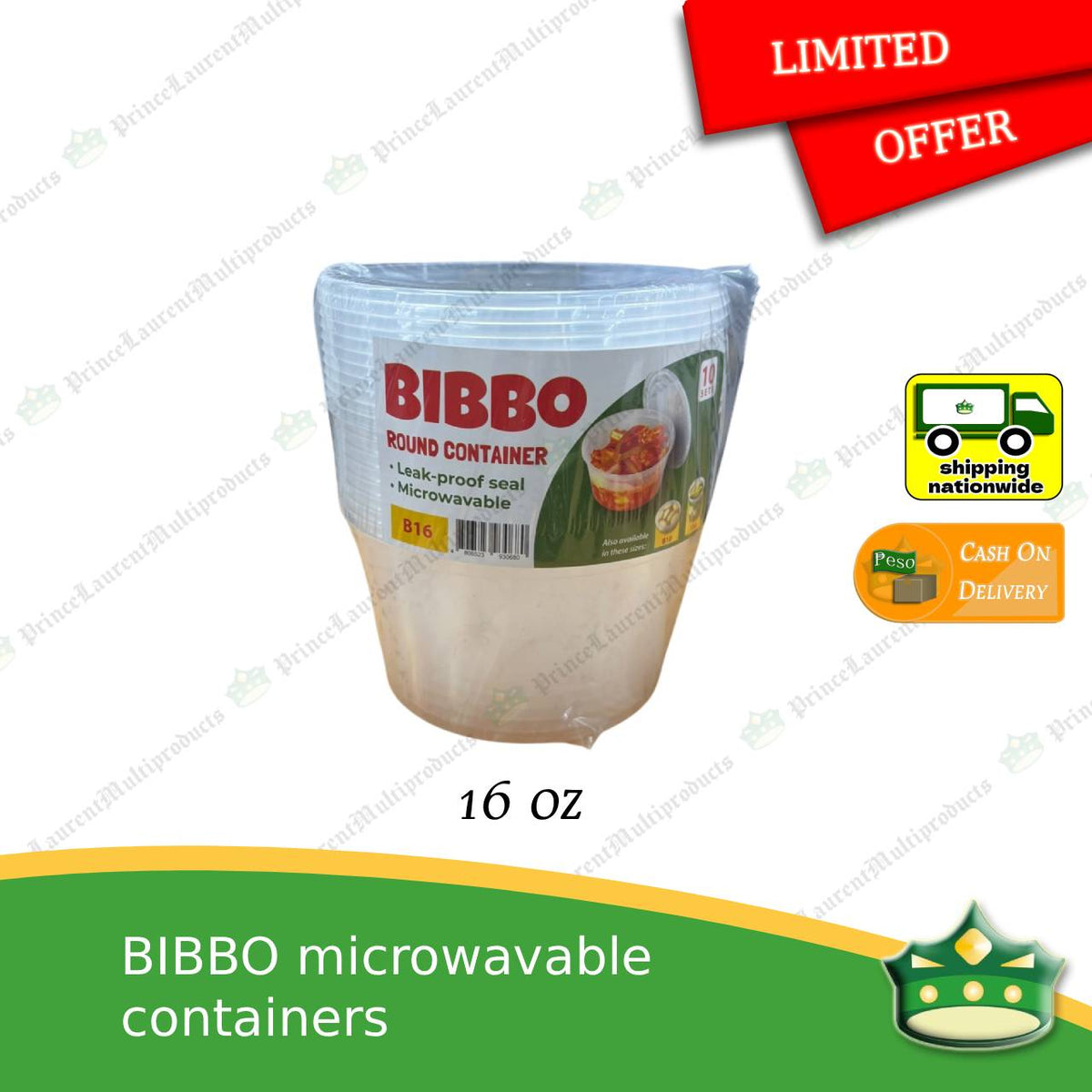 [10 pcs] limited offer only Bibbo microwavable container for packed meals, rice meal, packed lunch
