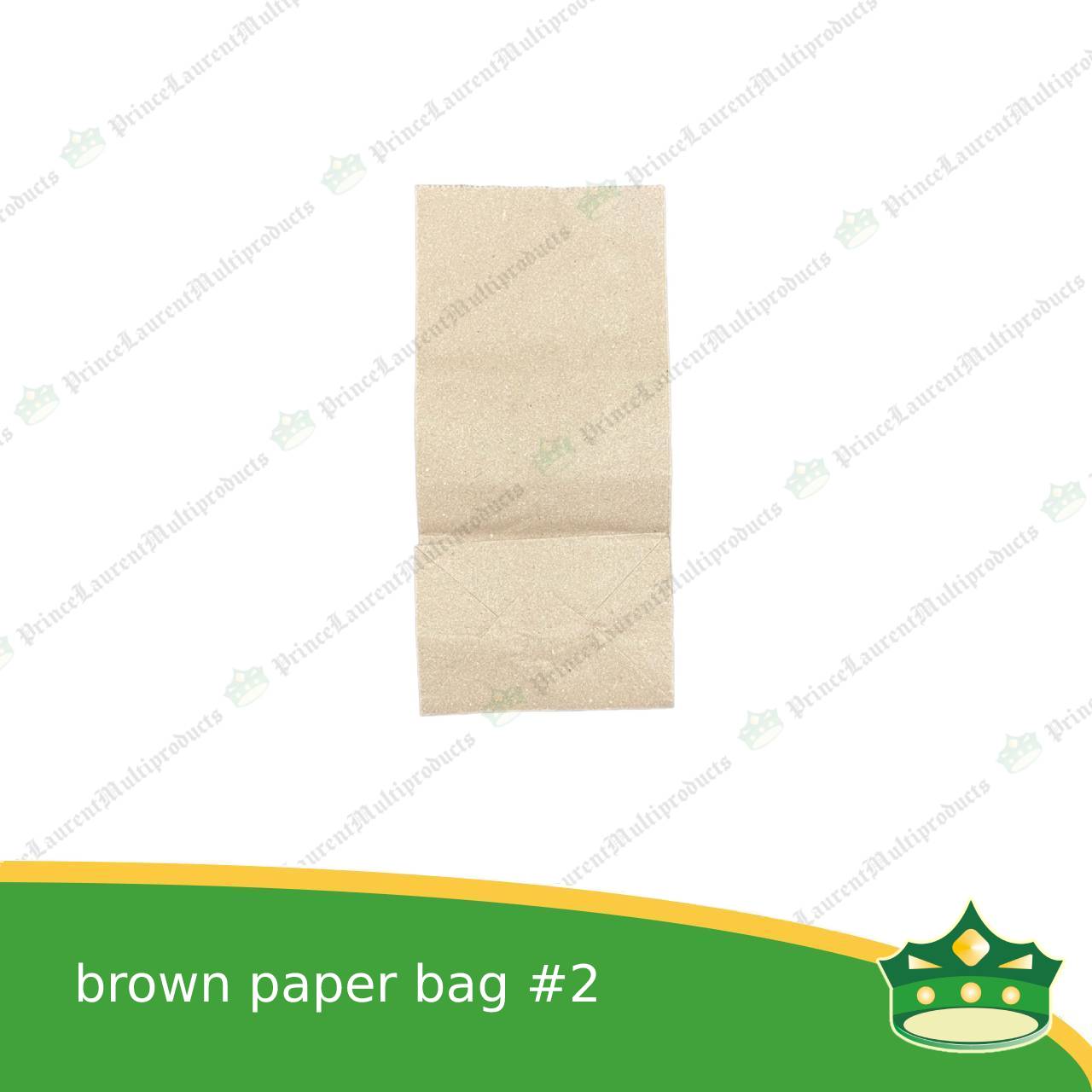 [100 pcs] kraft brown paper bag #2 (2-1/2x3-3/4x8") for environment friendly packaging