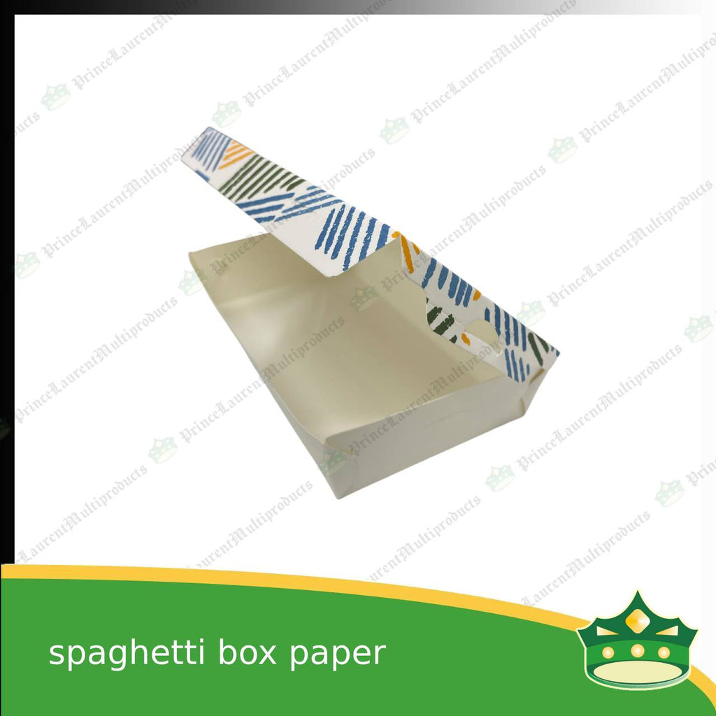 [20 pcs] paper spaghetti box laminated printed easy to assemble for take-out take home away meal pack