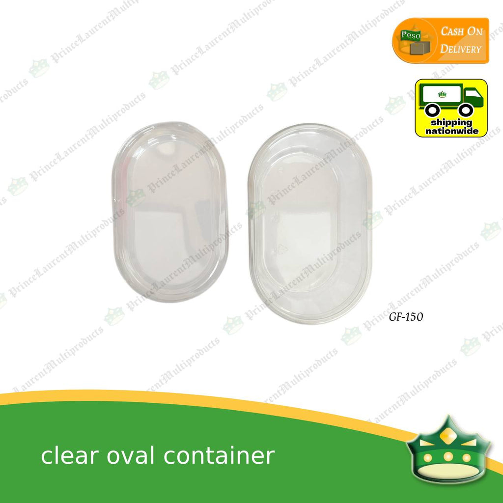 [50 pcs] clear oval container or clear tub for mango grahams, cake, puddings, mousse, desserts