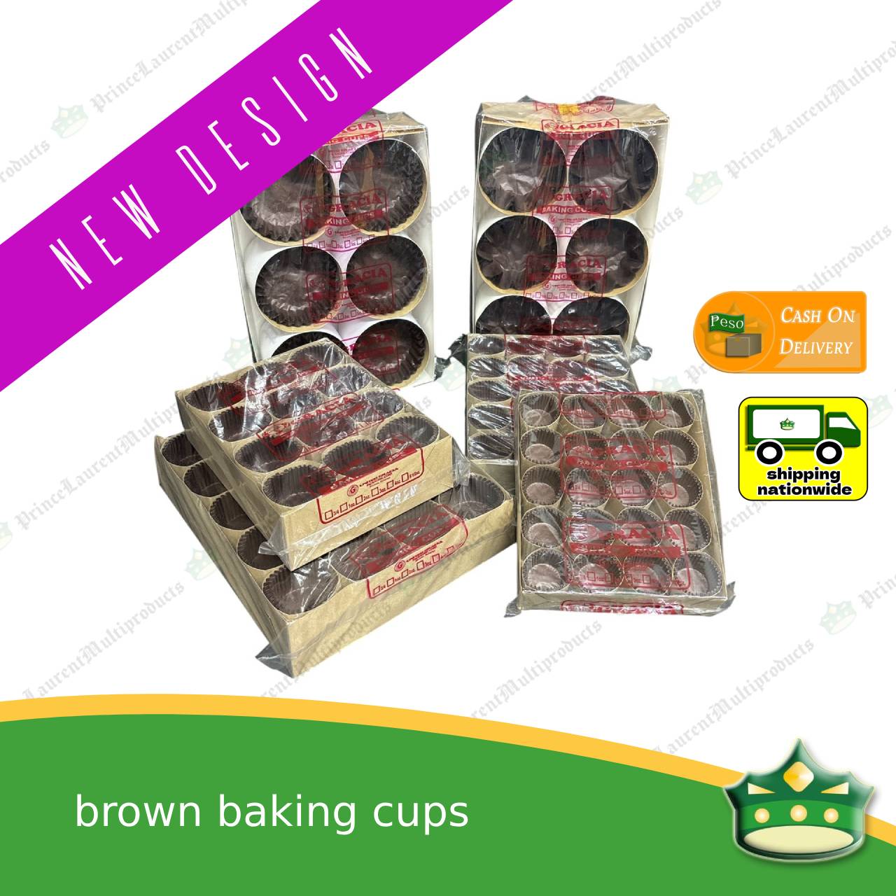 [1 pack] glassine cupcake liner baking cup BROWN for pastries,  tarts, cupcakes, eclairs, mamon