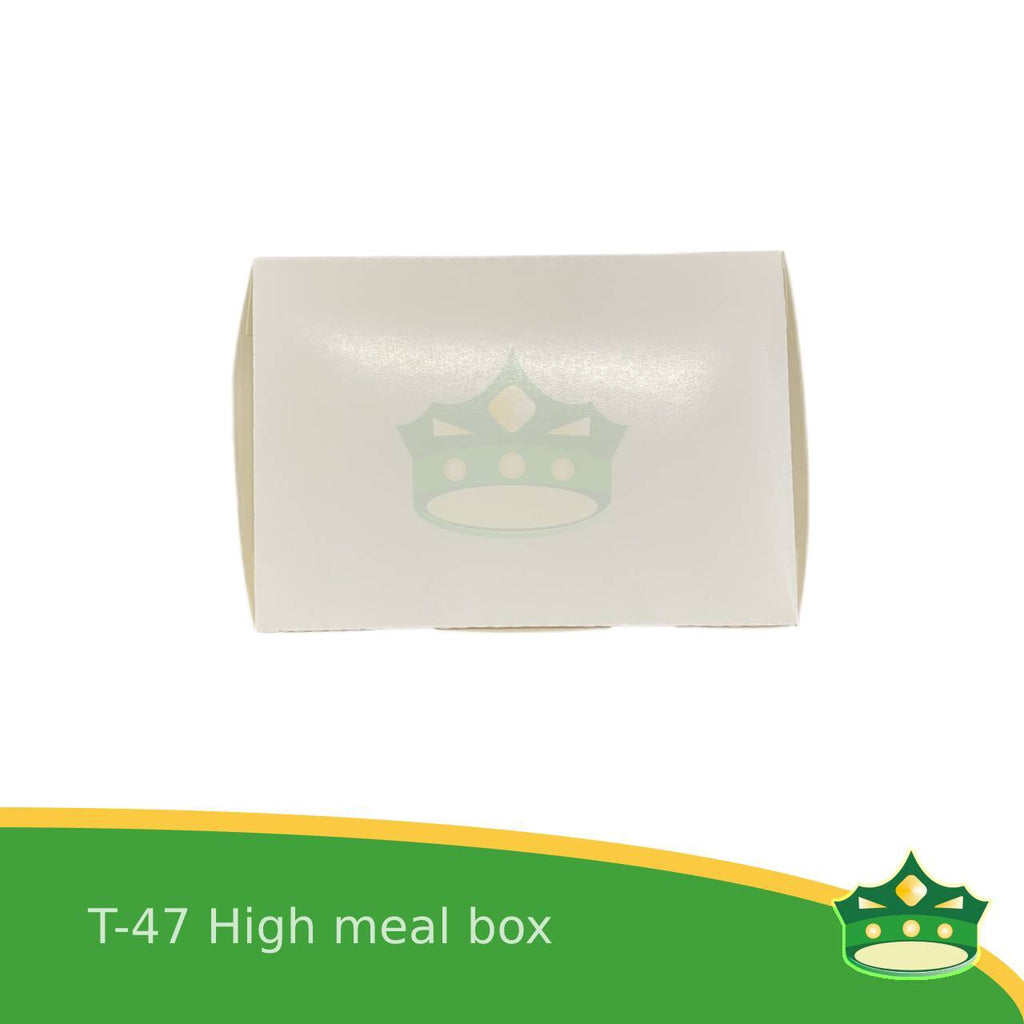 [25 pcs] paper meal box deep white laminated for deeper capacity meals, viands, ulam, rice toppings, pansit, noodles, take-outs, food deliveries, leak-proof, saucy take-outs