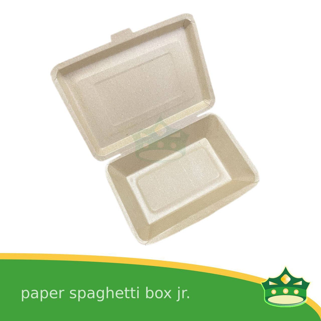 [1000 pcs] paper spaghetti jr. box kraft brown for take-outs and delivery of meals, ulam, rice toppings, appetizers, kanin at ulam balot sa karton, laminated inside no leak sauce