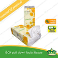 [1600 sheets] facial tissue pull down white 1600's IBOX for personal, office or household uses