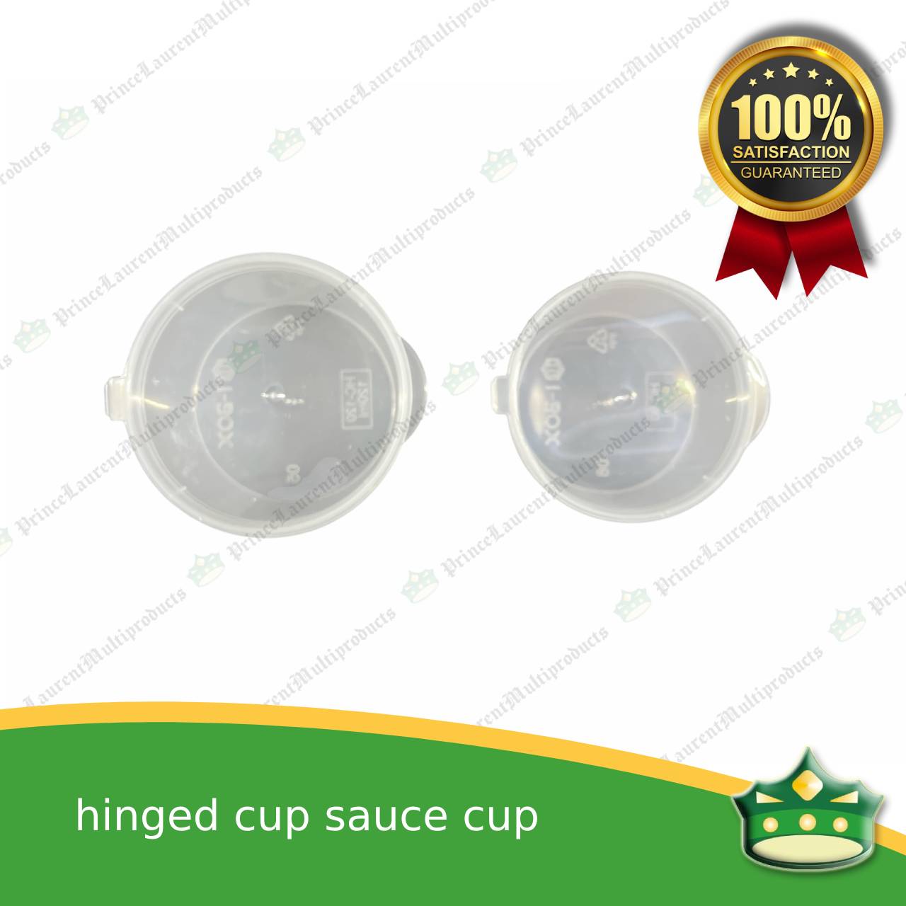 [50 pcs] 90 ml hinged sauce cup clear microwavable plastic with attached lid for take out of sauce gravy specimen / sample cup