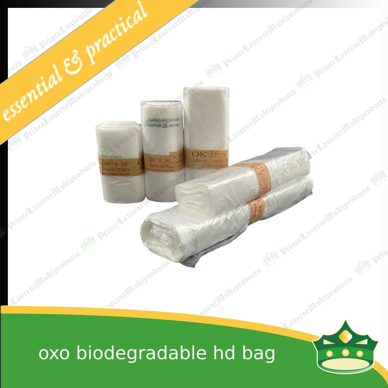 [PRICE PER ROLL]Biodegradable plastic bags  biodegradable Hd bags plastic labo oxo-biodegradable hd translucent utility bag with printed biodegradable on each bag biodegradable OK BRAND hd multipurpose bag biodegradable hd roll bag