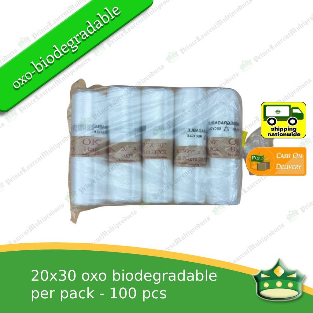 [1pack=5rolls x 20s=100pcs] 20x30 Biodegradable plastic bags / biodegradable Hd bags / plastic labo