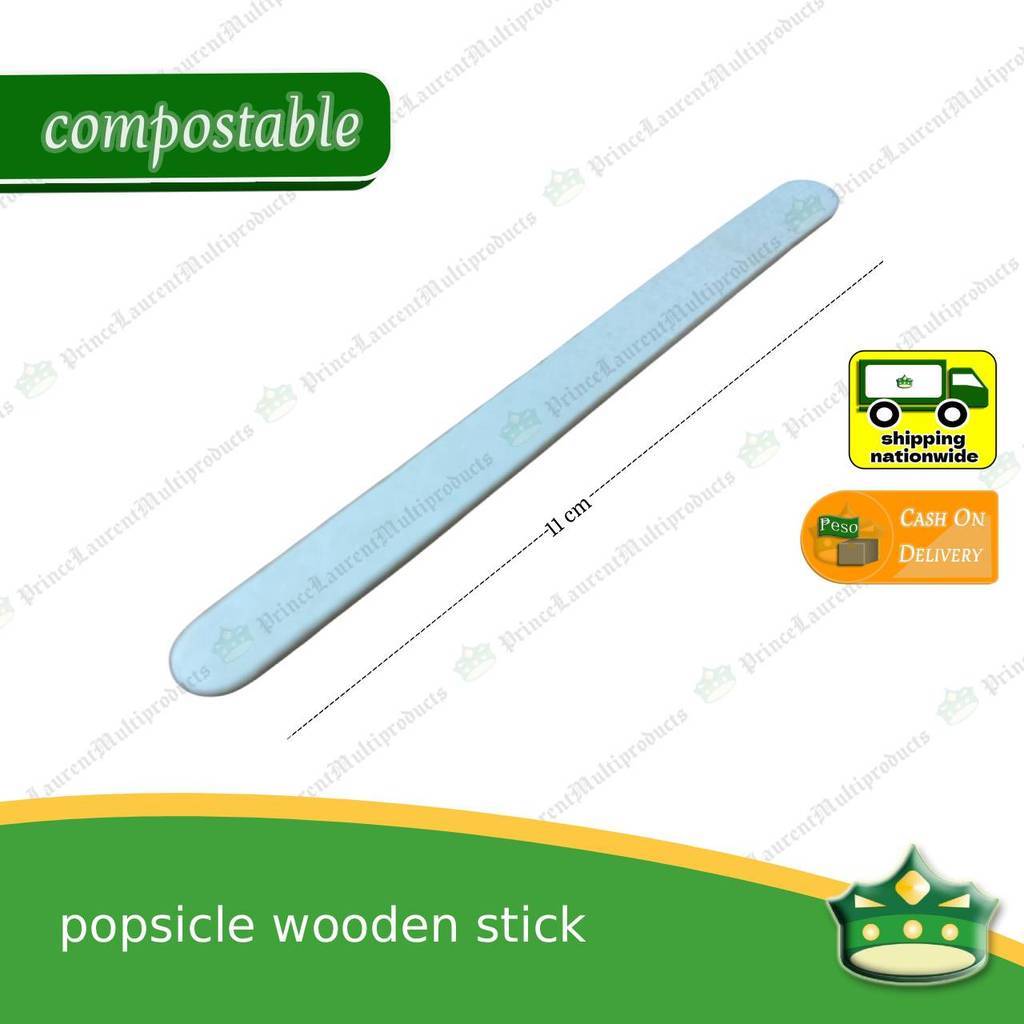 [50 pcs] popsicle stick natural plain 4.5 inches or 11 cm