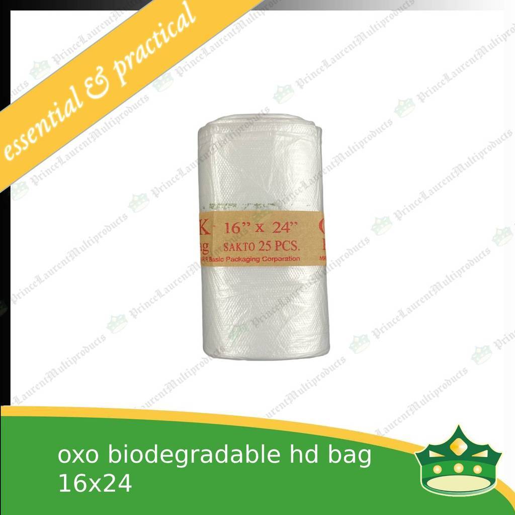 [1pack=5rolls x 25pcs=125ps] 16x24 Biodegradable plastic bags / biodegradable Hd bags / plastic labo