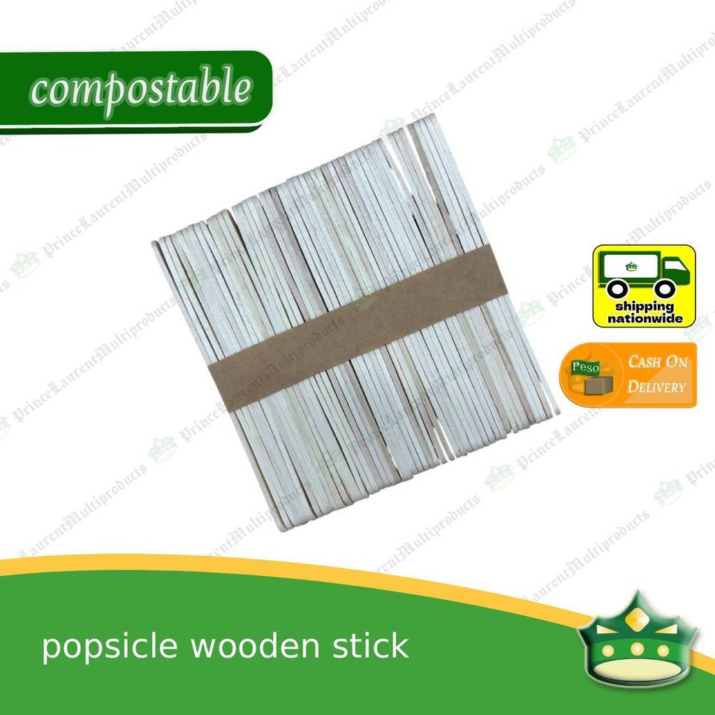 [50 pcs] popsicle stick natural plain 4.5 inches or 11 cm
