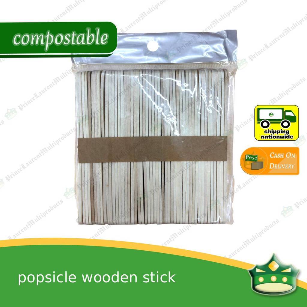 [50 pcs] popsicle stick natural plain 4.5 inches or 11 cm